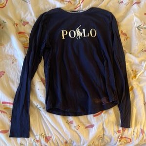 Polo shirt, dark blue, size S